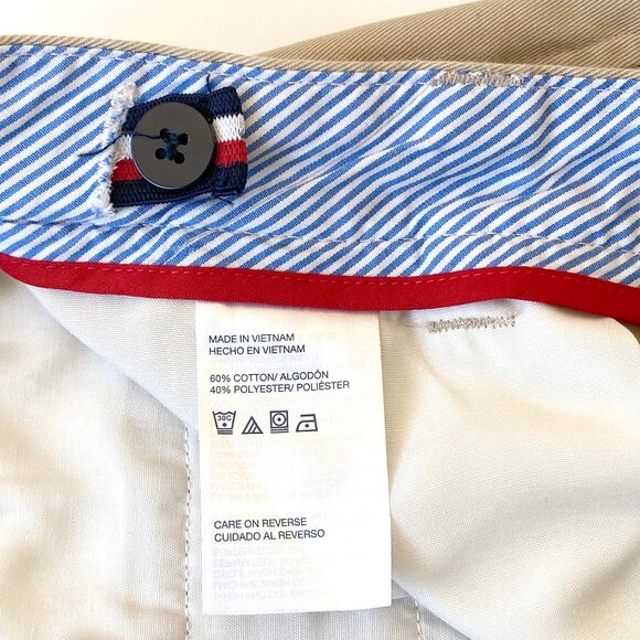 NWOT Tommy Hilfiger Boys Beige Cotton Blend Shorts Size 18 School Uniform Preppy - Picture 5 of 10